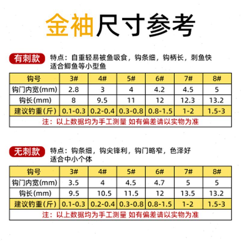 金袖子线双钩鲫鱼钩成品绑好鲤鱼子线钩套装冬钓鲫鱼子线袖钩钓钩
