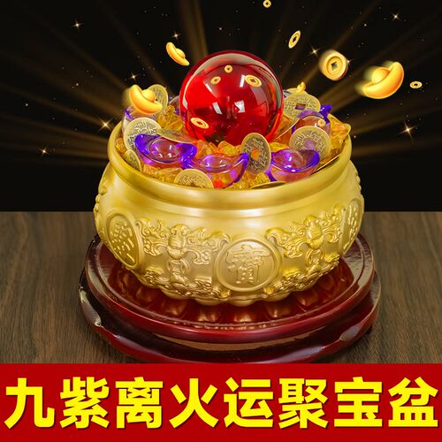 聚宝盆摆件招f财聚财纯铜2024八方来财开过的生财黄铜缸聚宝盆客