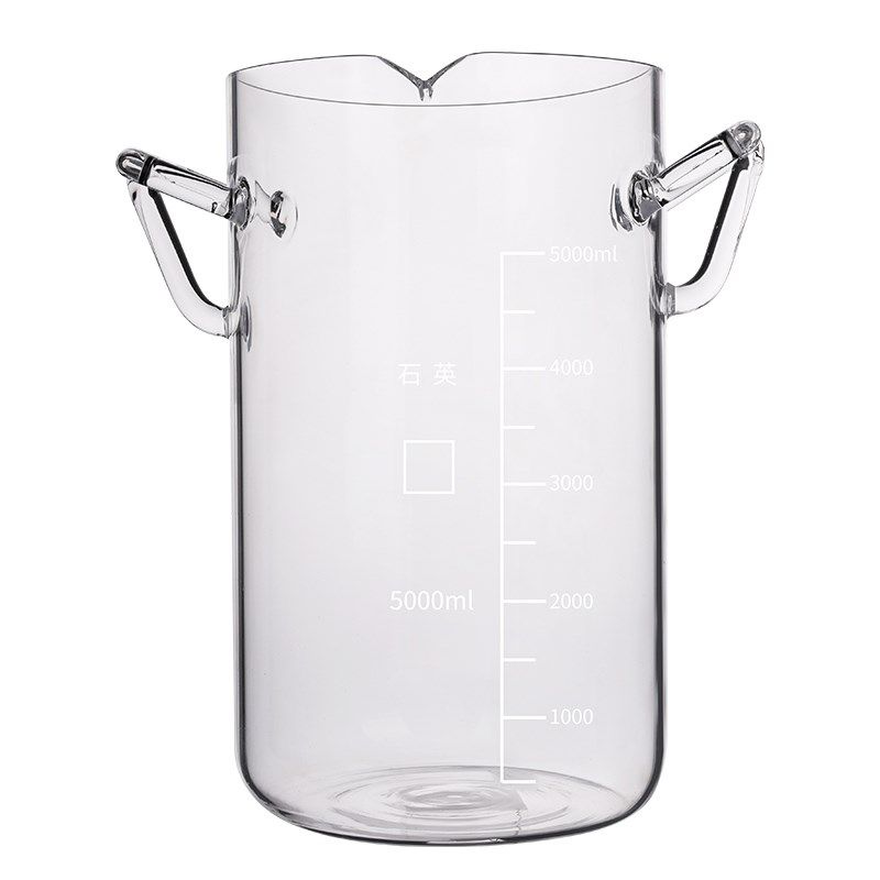 石英加厚玻璃烧杯贵金属专提炼搅拌容器1000ml-3000mPl4000ml5L10
