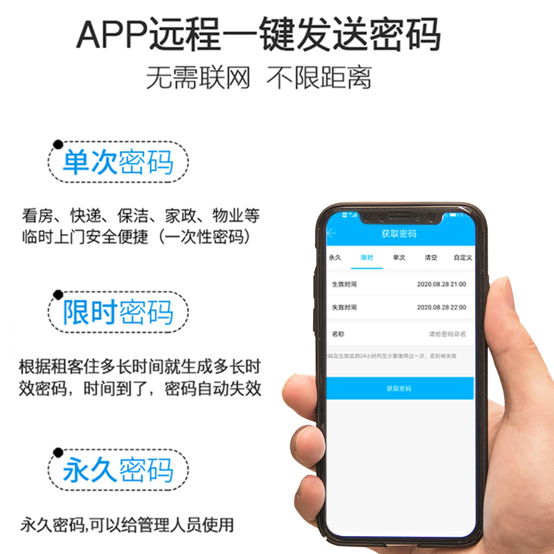 酒店门锁宾馆刷卡锁公寓密码锁A木门刷卡感应锁智能IC卡插卡锁