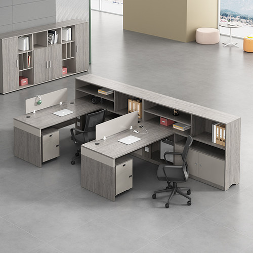 职员办公桌简约现代工位办公桌员工屏风办公桌椅组合财务电脑桌子