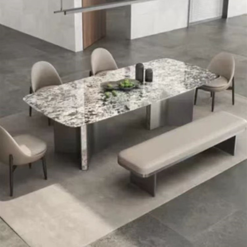 意式轻奢不锈钢换鞋凳茶桌长条凳样板间沙发N凳家用茶凳餐凳床尾