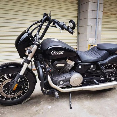 适用于奔达灰石300改装加高猿猴车把 ROMCK专用龙头高把羊角把