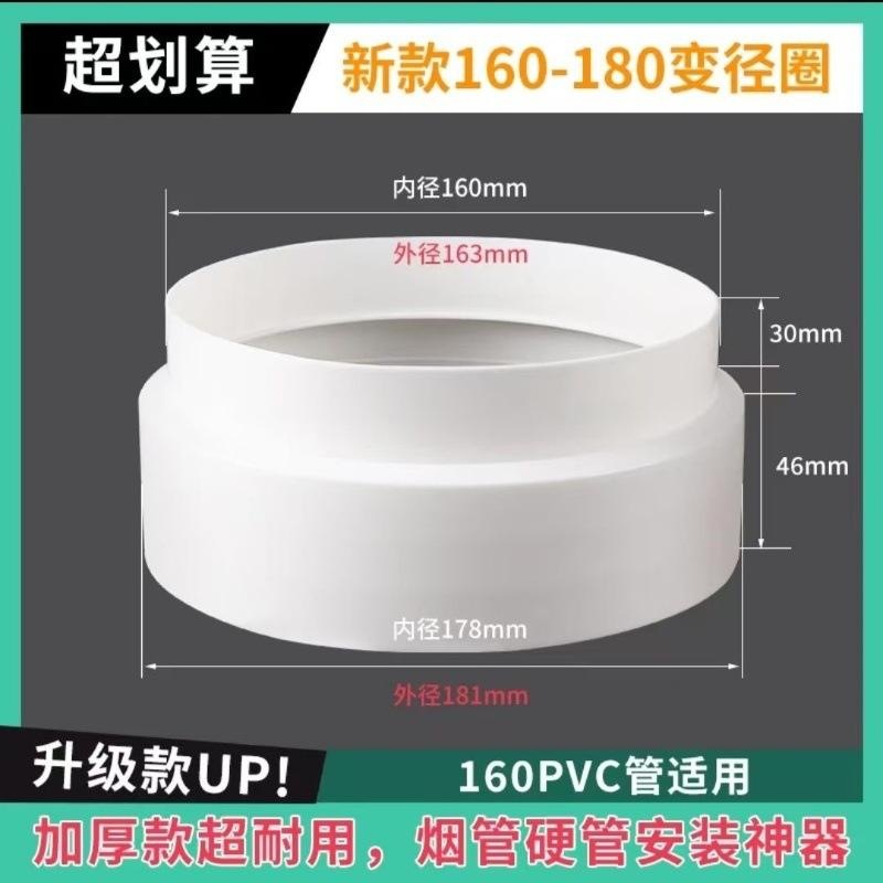 止回阀油烟机排烟变径圈160PVC管