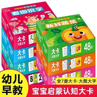 宝宝认知早教卡片大号大卡动物世界动物乐园蔬菜水果认识数字交通