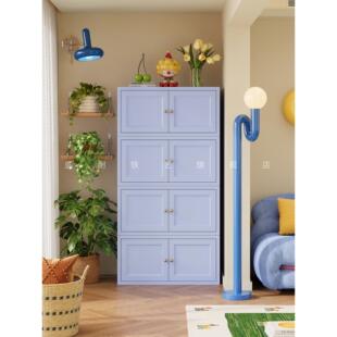 钢制阳台储物柜家用矮柜组合多功能防潮防晒落地铁皮收纳柜置物柜