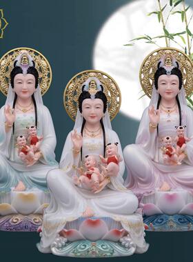 观音菩萨佛像白玉礼品注释后神像双赠观音菩萨家拜饰品