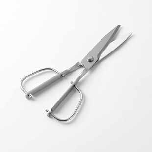 oakliving不锈钢柄厨房多功能剪刀家用韩式园艺剪刀食物烤肉夹