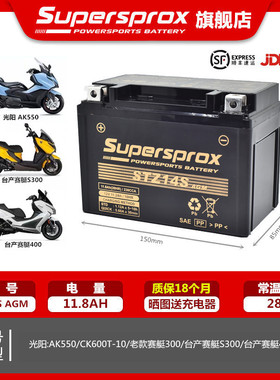适用光阳AK550/CK600T雅马哈TMAX560/530KTM1290/1090摩托车电瓶
