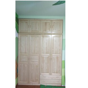 松木家具定制全实木衣柜定做书桌书柜床客厅卧室个性 设计量身定做