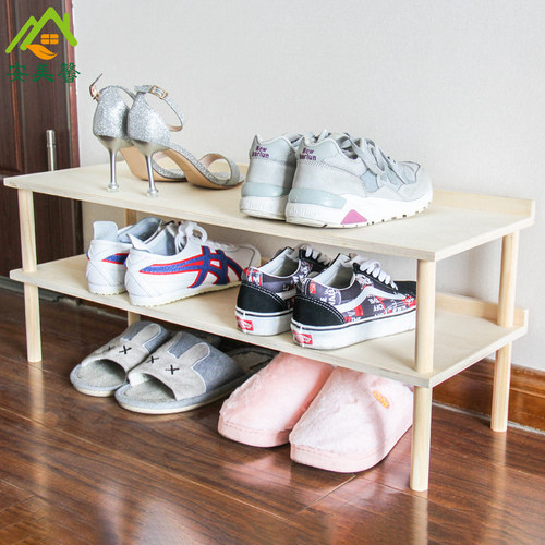 鞋架简易门口小窄鞋柜楼道放鞋架子室内收纳多层现代简约木质家用