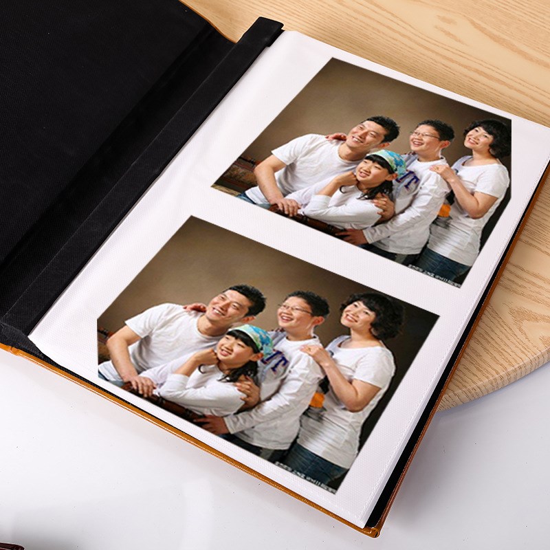 8寸插页相册立体压花PU面相薄6R200张活页影集家庭照片收藏册