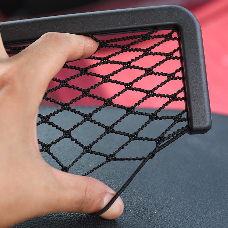 手机置物网兜 车内收纳用品车载置物袋 储物格杂物盒车用贮物网