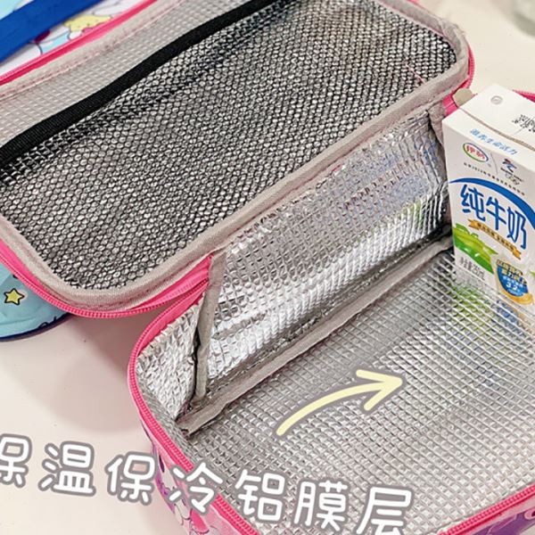 BC10玉桂狗保温饭盒袋子小学生扁平防水分格喜拿餐盘手提肉桂狗餐