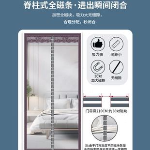 自吸防冷气隔热隔冷防走冷挡风透明软门帘家用空调门帘磁吸隔断帘