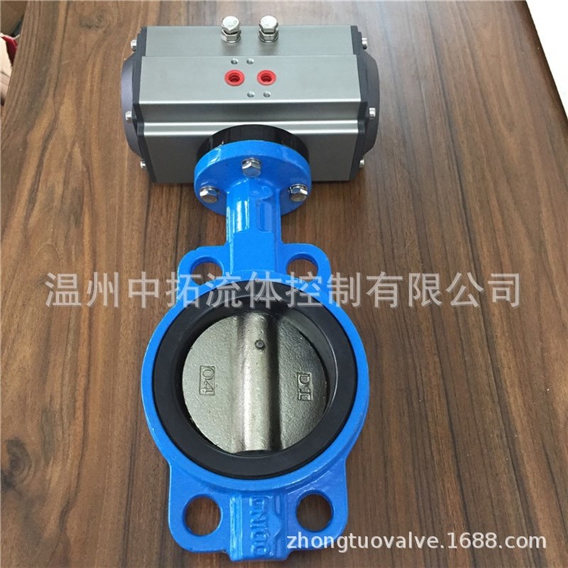 D671X-16Q/10Q对夹式气动蝶阀DN500低压气动软密封蝶阀DN600 200