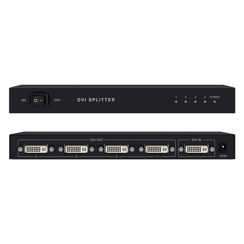 TONLI 高清DVI分配器一进四出 1x4  4口分屏器 4K  1080P 工业级