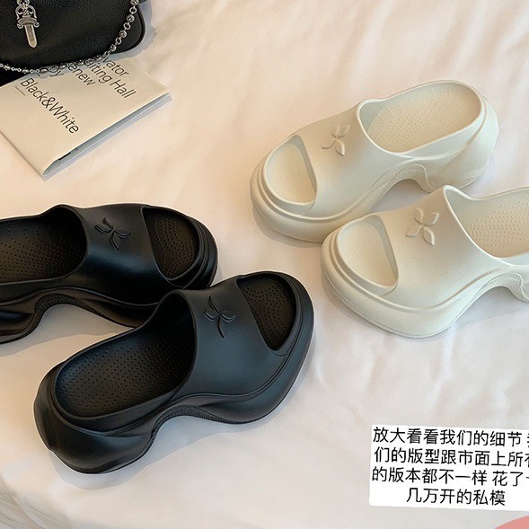 【黛芙琳同款】辣妹拖~花瓣厚底增高休闲度假沙滩拖鞋女凉拖外穿