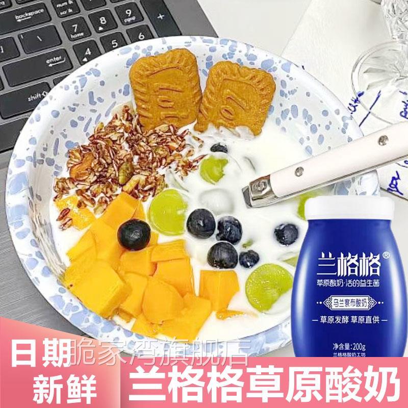 兰格格草原酸奶乌兰察布0蔗糖风味发酵乳瓶装低温解馋便携旗舰店