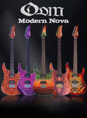 Odin电吉他Modern Nova桃花心木现代金属双双演奏小双摇电吉他