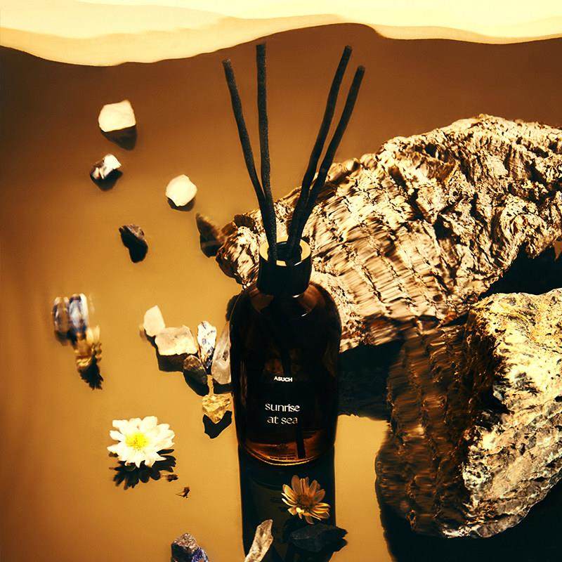 ASUCH 温暖海洋茉莉 海上日出 无火藤条香薰 卧室家用助眠散香器,家居饰品,香薰摆件,淘宝优惠券,粉丝福利购,淘宝优惠卷