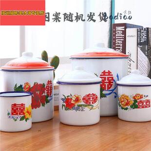 不锈钢杯子老式怀旧铁茶缸子带盖大号复古搪瓷杯中式经典水杯子