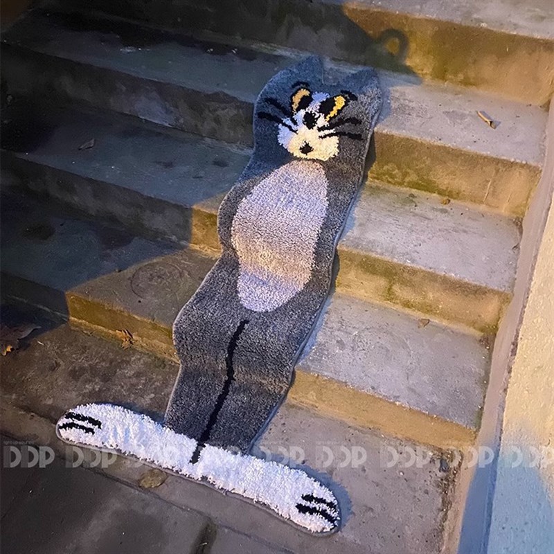 猫和老鼠汤姆猫家用床边卧室地毯楼梯长条地毯簇绒地毯