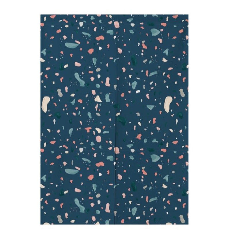 清新简约水磨石花纹半截帘装饰遮挡帘厨房卧室挂帘隔断免打孔门帘