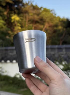 不锈钢杯316双层防烫咖啡啤酒杯子户外露营可携式喝水杯牛奶杯防