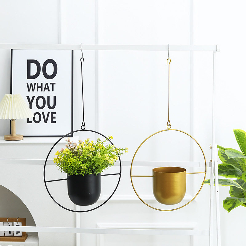 跨境黑色金属铁艺吊盆阳台客厅创意装饰吊绿植吊兰挂盆悬挂式挂桶,家居饰品,花盆,淘宝优惠券,粉丝福利购,淘宝优惠卷