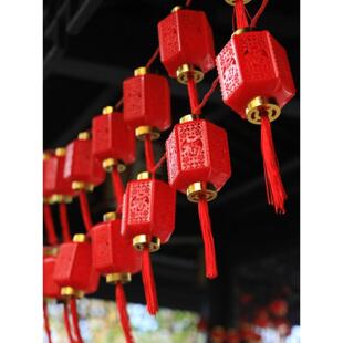 2025新年新款镂空灯笼户外灯笼串过年挂树上的彩灯小灯笼灯串灯