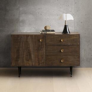 艺术符号北欧表情/宾纳进口中古复古乡村德瓦边柜玄关柜抽屉高脚