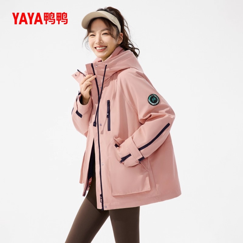 鸭鸭羽绒服防风户外登山服夹克