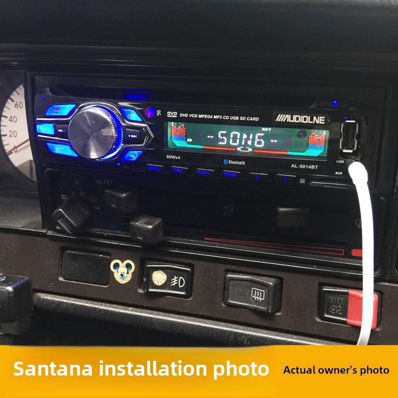 大众普桑2000时超3000桑塔纳专用插卡收音机mp3车载cd机dvd