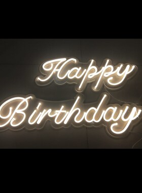 派对30days100天生日快乐led字母灯happybirthday发光霓虹灯party