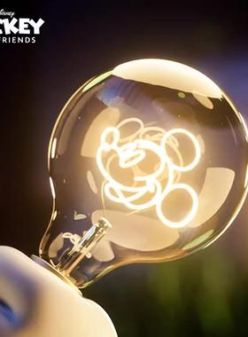 米奇手台灯卧室床头气氛灯创意卡通可爱儿童房装饰小夜灯 灯泡