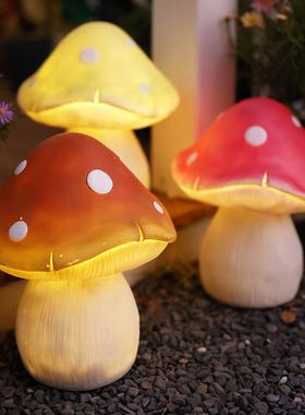 太阳能蘑菇灯花园创意装饰摆饰阳台庭院别墅露台民宿户外布置摆设