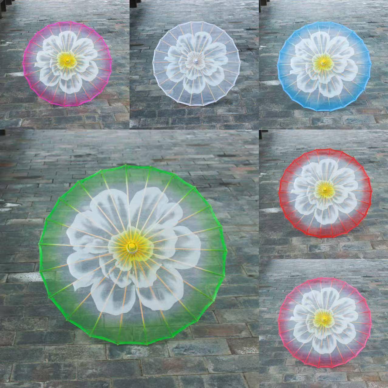 茉莉花开  茉莉情怀 舞蹈伞 透明古典舞道具伞演出跳舞走秀