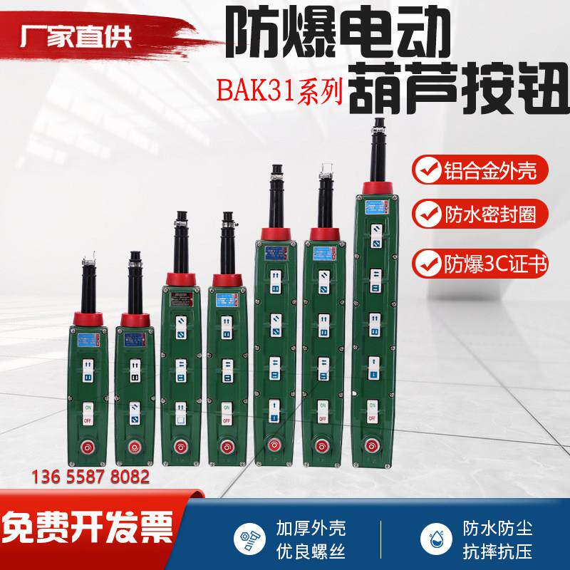 电动吊车防爆控制按钮手柄BAK31-2K/4K/6K/8K/10K行车吊机手操器