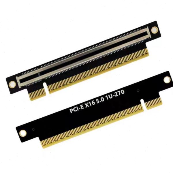 PCIE5.0服务器显卡测试转接板 PCI-e16X 90度180度270度转接卡1U