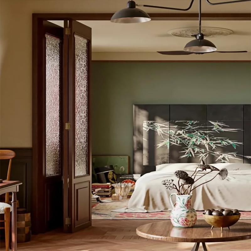 日式实木折叠门隔断门厨房卫生间阳台推拉门移门和室门折叠格子门