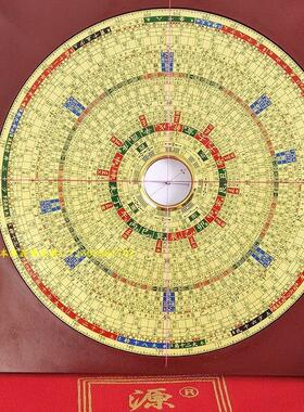 2022源集福堂8寸金面彩色三元三合综合风水罗盘深圳发货
