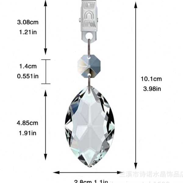 4 件套桌布坠子金属夹套装水晶玻璃棱镜吊坠挂件装饰桌布重量