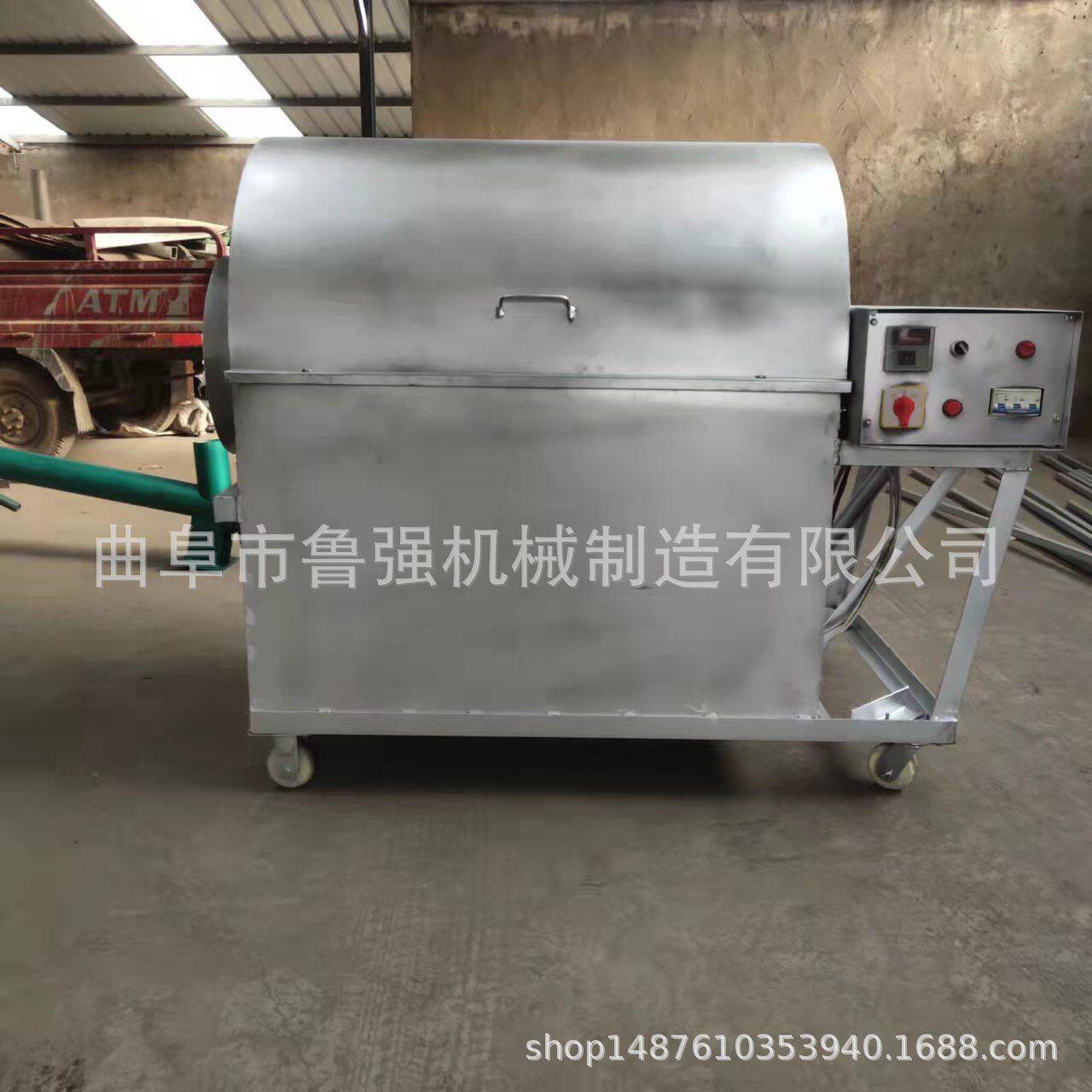 花生瓜子炒货机 大型榛子调味炒货机厂家 全自动滚筒翻炒机