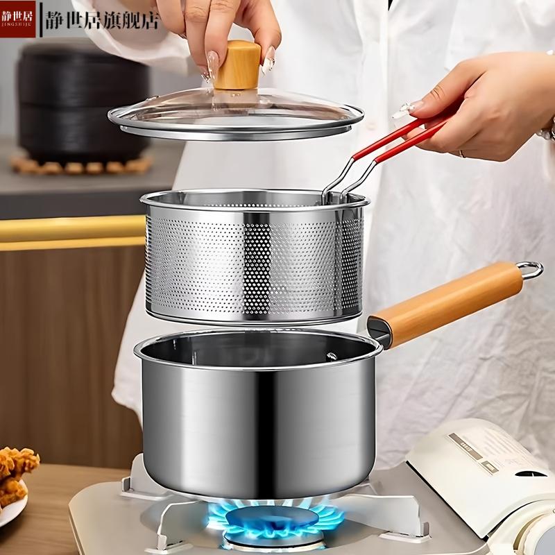 316不锈钢油炸锅家用油锅小