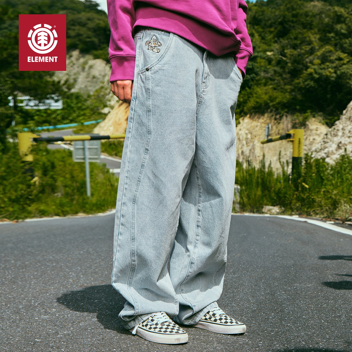 美国ELEMENT滑板牛仔裤