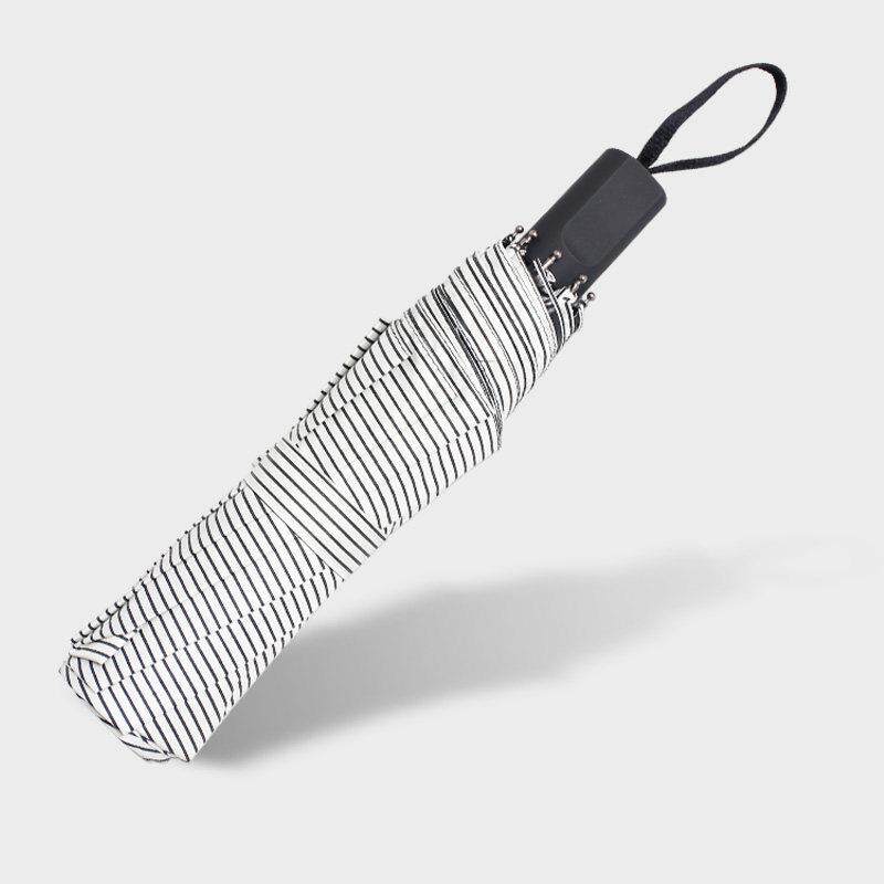 条纹伞雨伞折叠晴雨两用伞遮阳伞遮阳伞防晒抗UV女韩国黑胶女