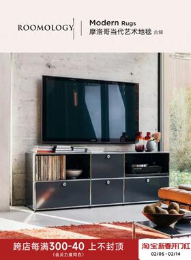 Roomology摩洛哥进口纯手工编织Modern当代抽象艺术羊毛地毯