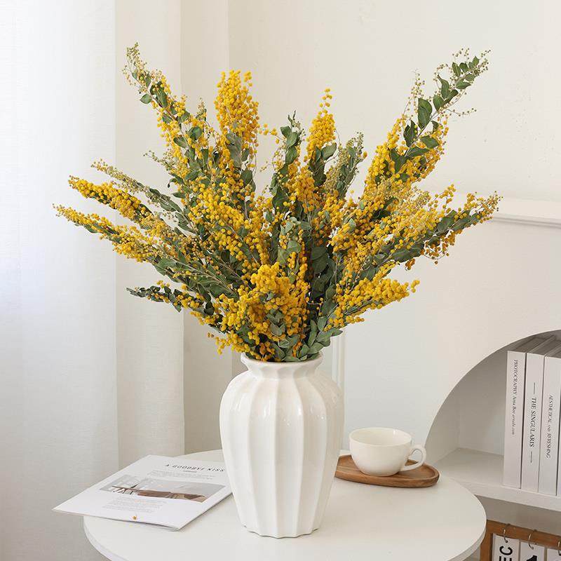 金球合欢干花花束植物干支花艺插花家居酒店民宿软装搭配橱窗装饰