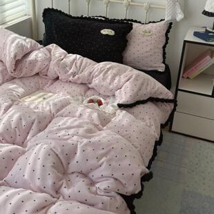 梨梦 海派甜心 ins保暖加厚牛奶绒四件套床单被套珊瑚绒床上用品